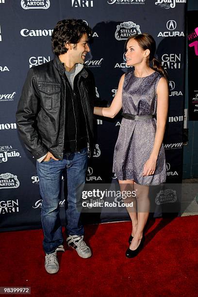 Actor Adrian Grenier and actress Alexis Bledel attends the Gen Art Film Festival screening of "Teenage Paparazzo" at the School of Visual Arts...