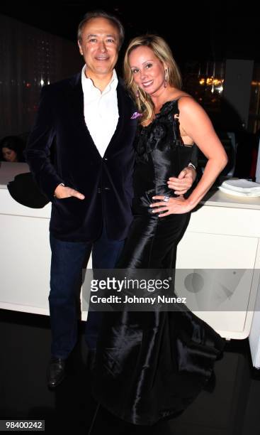 Valentin Hernandez and Yaz Hernandez attend the "Oh My Son" Opera By Marcos Galvany after party at Armani Ristorante on April 10, 2010 in New York...