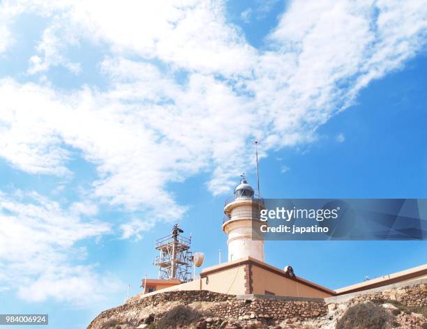 lighthouse at cabo de gata. south of spain. almeria - cabo de gata stock pictures, royalty-free photos & images