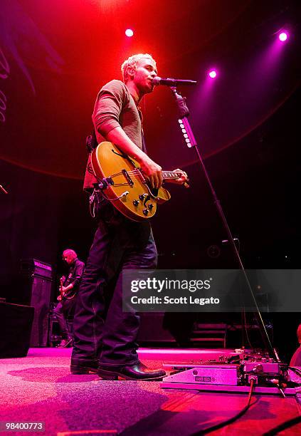 Jason Wade of Lifehouse performs at Joe Louis Arena on April 10, 2010 in Detroit, Michigan.