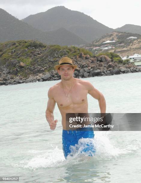 Kellan Lutz visits the Westin Dawn Beach Hotel in St. Maarten at Tantra Nightclub and Sanctuary on April 10, 2010 in Netherlands Antilles.