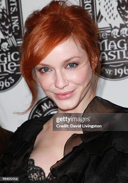 Actress Christina Hendricks attends the 42nd Annual Academy of Magical Arts Awards at Avalon Hollywood on April 11, 2010 in Hollywood, California.