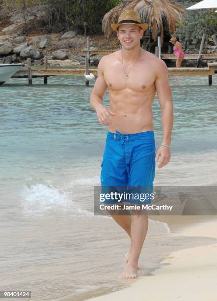 Kellan Lutz visits the Westin Dawn Beach Hotel in St. Maarten at Tantra Nightclub and Sanctuary on April 10, 2010 in Netherlands Antilles.