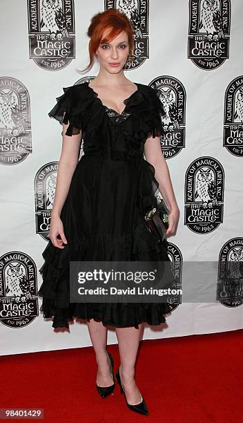 Actress Christina Hendricks attends the 42nd Annual Academy of Magical Arts Awards at Avalon Hollywood on April 11, 2010 in Hollywood, California.