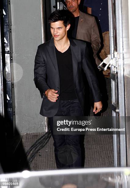 Taylor Lautner sighting on April 11, 2010 in Madrid, Spain.