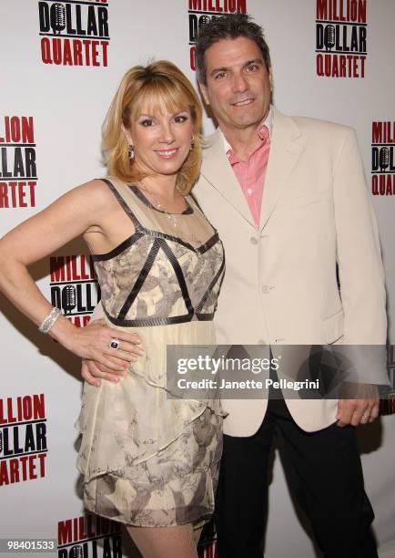 Ramona Singer and husband Mario Singer attend the opening of "Million Dollar Quartet" at Nederlander Theatre on April 11, 2010 in New York City.