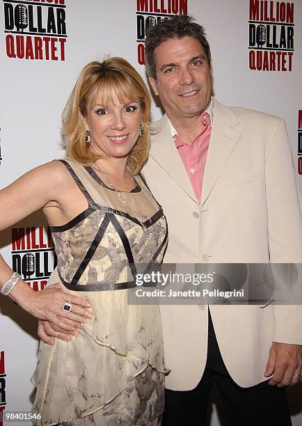 Ramona Singer and husband Mario Singer attend the opening of "Million Dollar Quartet" at Nederlander Theatre on April 11, 2010 in New York City.