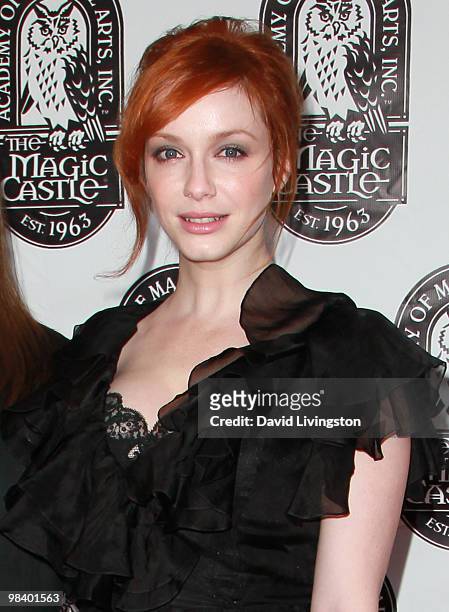 Actress Christina Hendricks attends the 42nd Annual Academy of Magical Arts Awards at Avalon Hollywood on April 11, 2010 in Hollywood, California.