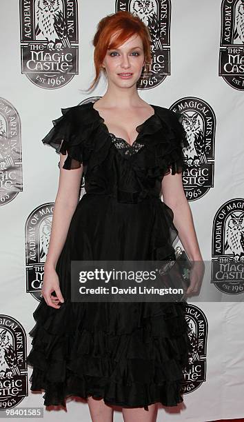 Actress Christina Hendricks attends the 42nd Annual Academy of Magical Arts Awards at Avalon Hollywood on April 11, 2010 in Hollywood, California.