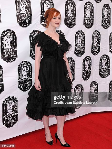 Actress Christina Hendricks attends attends the 42nd Annual Academy of Magical Arts Awards at Avalon on April 11, 2010 in Hollywood, California.