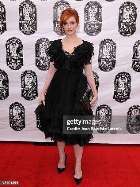 Actress Christina Hendricks attends attends the 42nd Annual Academy of Magical Arts Awards at Avalon on April 11, 2010 in Hollywood, California.