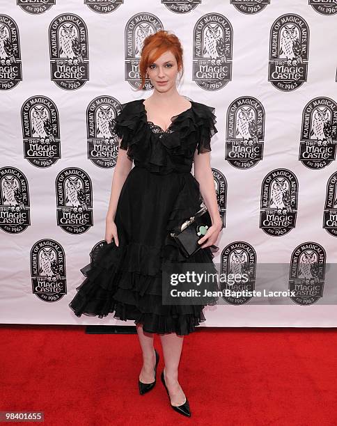 Actress Christina Hendricks attends attends the 42nd Annual Academy of Magical Arts Awards at Avalon on April 11, 2010 in Hollywood, California.