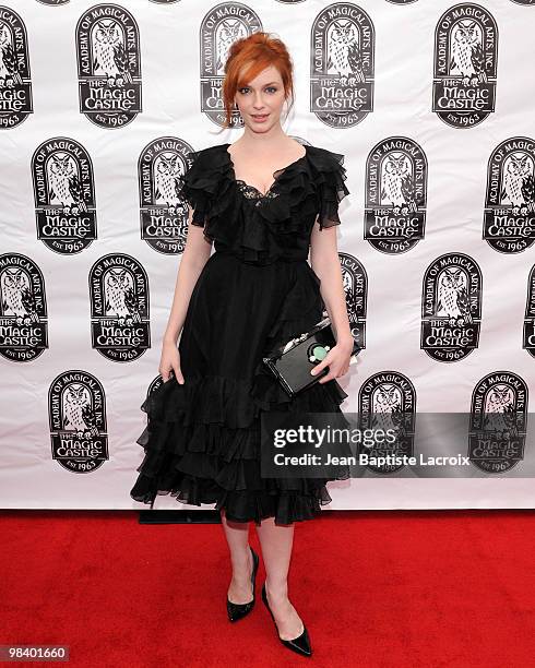 Actress Christina Hendricks attends attends the 42nd Annual Academy of Magical Arts Awards at Avalon on April 11, 2010 in Hollywood, California.