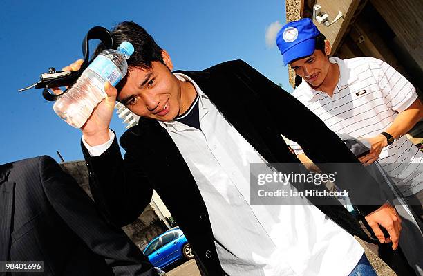 Nguyen Van Sang and Tran Tau Thanh two of three accused men departs Townsville Magistrates Court on April 12, 2010 in Townsville, Australia. They are...