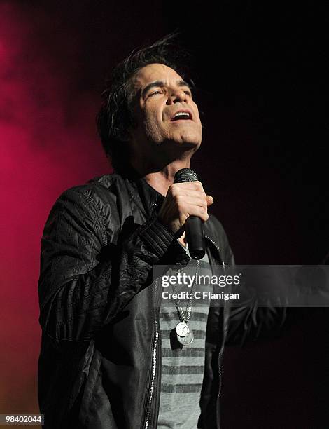 Vocalist Patrick Monahan of Train performs at The Fox Theatre on April 10, 2010 in Oakland, California.