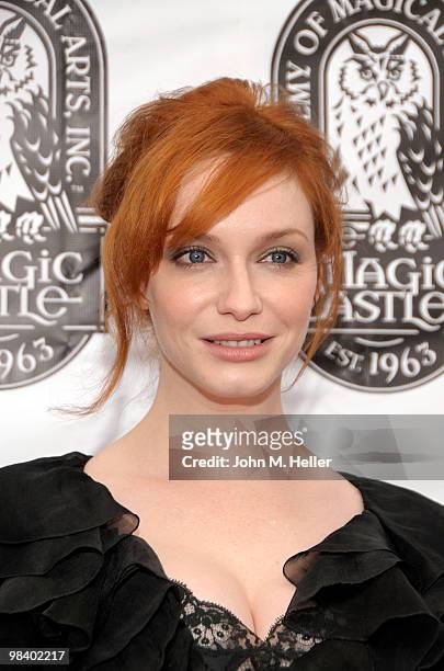 Actress Christina Hendricks attends the 42nd Annual Academy Of Magical Arts Awards at the Avalon on April 11, 2010 in Hollywood, California.
