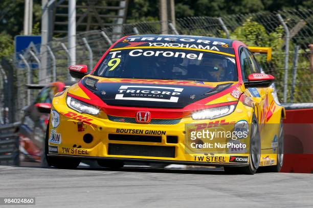 Tom Coronel from Netherlands in Honda Civic Type R TCR of Boutsen Ginion Racing during the Race 1 of FIA WTCR 2018 World Touring Car Cup Race of...