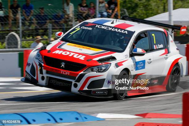 Aurelien Comte from Italy in PEUGEOT 308TCR of DG Sport Competition during the Race 1 of FIA WTCR 2018 World Touring Car Cup Race of Portugal, Vila...