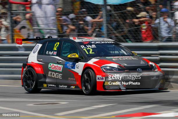 Rob Huff from Great Britain in Volkswagen Golf GTI TCR of Sebastien Loeb Racing during the Race 1 of FIA WTCR 2018 World Touring Car Cup Race of...