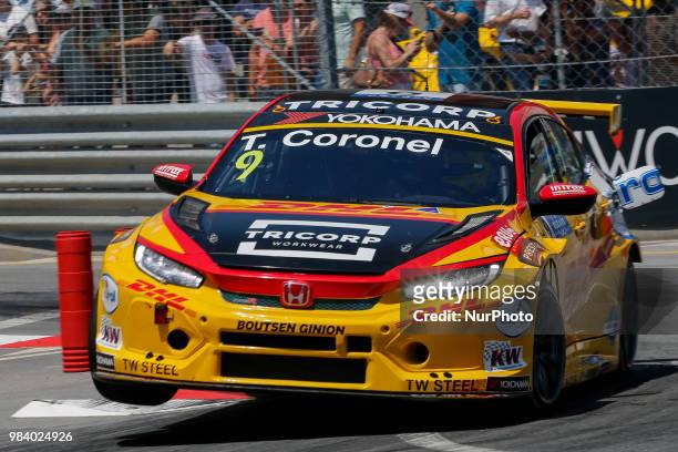 Tom Coronel from Netherlands in Honda Civic Type R TCR of Boutsen Ginion Racing during the Race 1 of FIA WTCR 2018 World Touring Car Cup Race of...