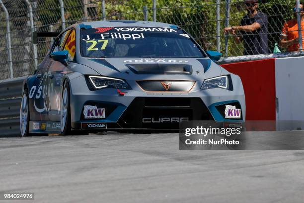 John Filippi from Italy in Cupra TCR of Team OSCARO by Campos Racing during the Race 1 of FIA WTCR 2018 World Touring Car Cup Race of Portugal, Vila...