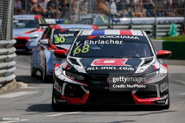 Yann Ehrlacher from France in Honda Civic Type R TCR of ALL-INKL.COM Munnich Motorsport during the Race 2 of FIA WTCR 2018 World Touring Car Cup Race...