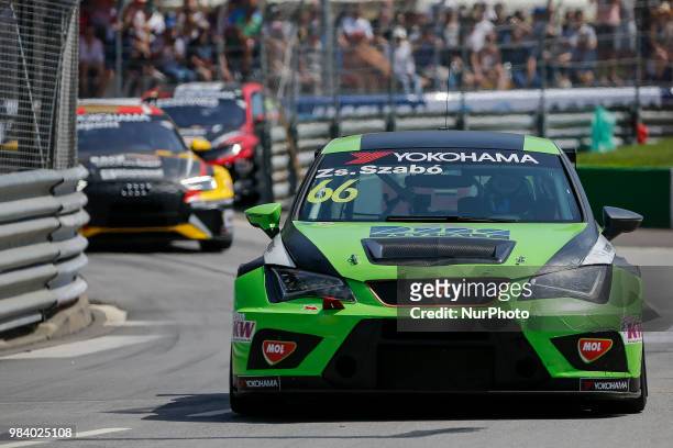 Zsolt Szabo from Hungary in Cupra TCR of Zengo Motorsport during the Race 2 of FIA WTCR 2018 World Touring Car Cup Race of Portugal, Vila Real, June...
