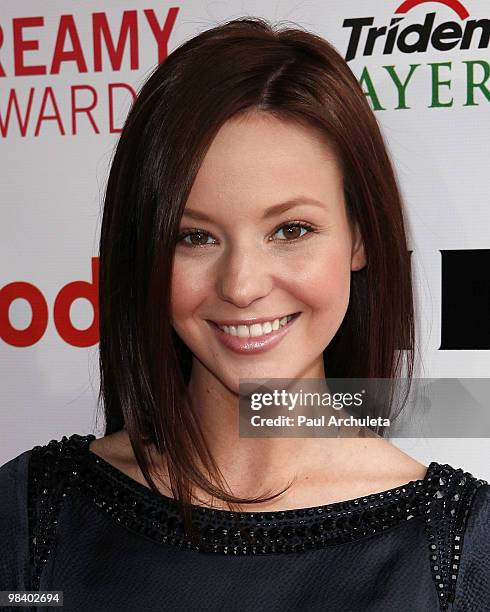 Actress Samantha Droke arrives at the 2nd Annual Streamy Awards at The Orpheum Theatre on April 11, 2010 in Los Angeles, California.