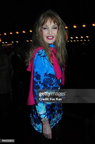 Actress/ director Arielle Dombasle attends the Prix Closerie des Lilas 2009 Feminan Litterary Awards at the Restaurant La Closerie des Lilas on March...