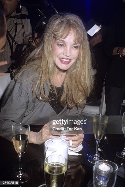 Arielle Dombasle attends the Burns 2007 DJ Awards Hosted by FG Radio at the Bobin'O Cabaret on October 16, 2007 in Paris, France.