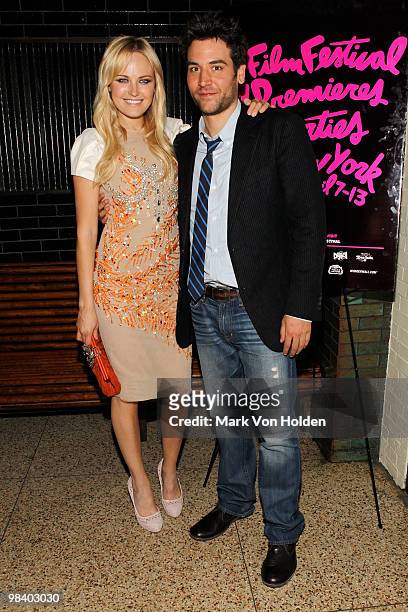 Actress Malin Ackerman and director Josh Radnor attend the 15th annual Gen Art Film Festival screening of "Happythankyoumoreplease" after party at...