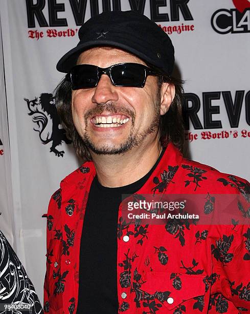 Musician Dave Lombardo arrives at the 2nd annual Revolver Golden Gods Awards at Club Nokia on April 8, 2010 in Los Angeles, California.