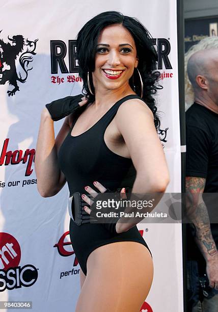 Musician Cherie Lily arrives at the 2nd annual Revolver Golden Gods Awards at Club Nokia on April 8, 2010 in Los Angeles, California.