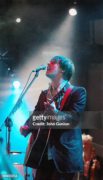 Peter Doherty performs on stage at T in the Park on July12th, 2009 in Kinross, Scotland, United Kingdom.
