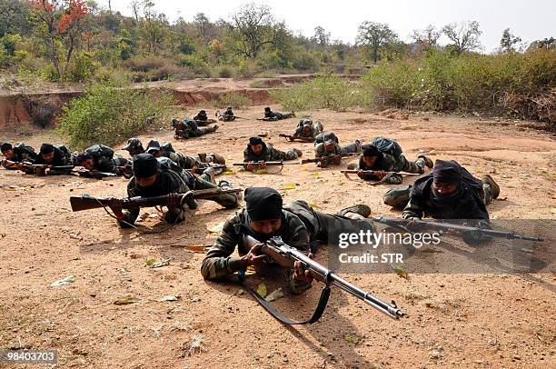 In this photograph taken late March 2010, young Communist Party of India Maoists train to fight the government's military offensive Operation Green...