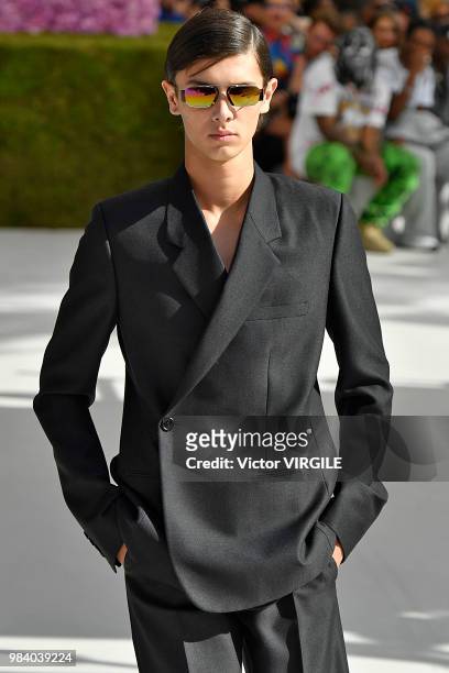 Prince Nikolai of Denmark walks the runway during the Dior Homme Menswear Spring/Summer 2019 fashion show as part of Paris Fashion Week on June 23,...