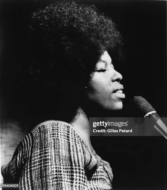Roberta Flack performing in 1972 in the United States.
