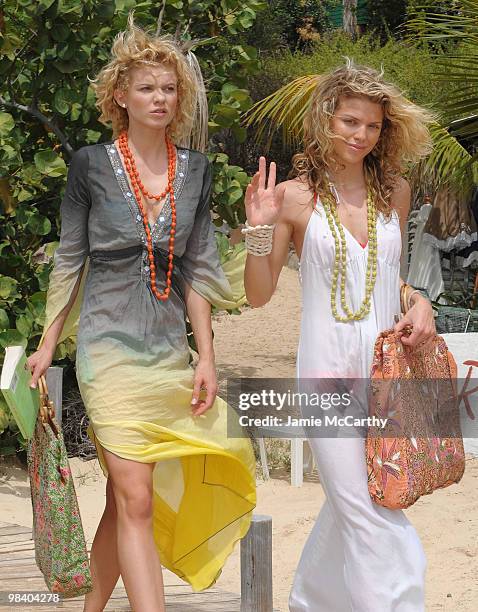 Angel McCord and Annalynne McCord visit the Westin Dawn Beach Hotel in St. Maarten at Tantra Nightclub and Sanctuary on April 10, 2010 in Netherlands...