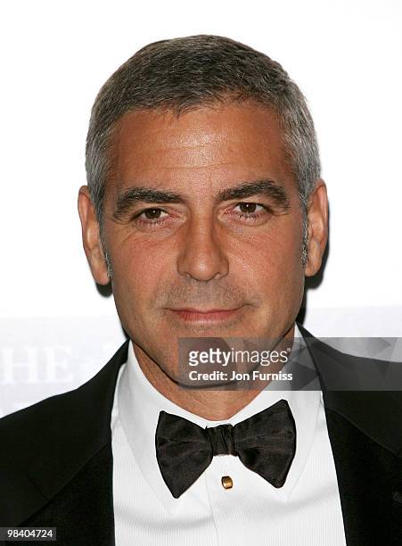 George Clooney attends the Opening Gala for The Times BFI London Film Festival which Premiere's 'Fantastic Mr Fox' at the Odeon Leicester Square on...