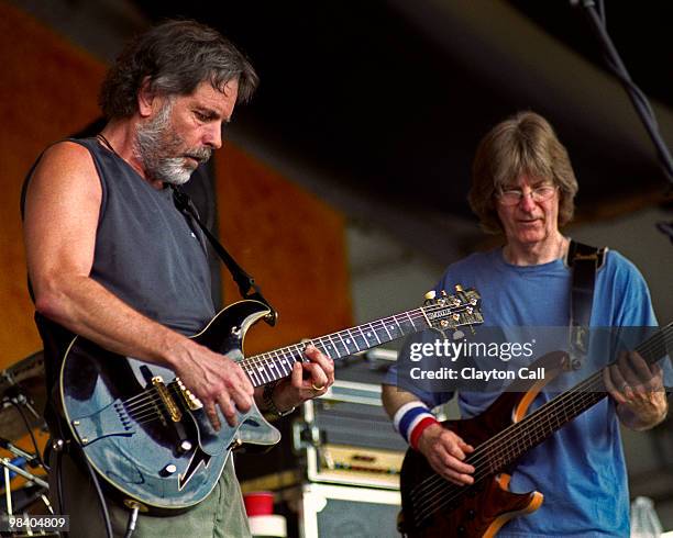 Bob Weir and Phil Lesh performing with Phil & Friends at the New Orleans Jazz & Heritage Festival on May 5, 2002.