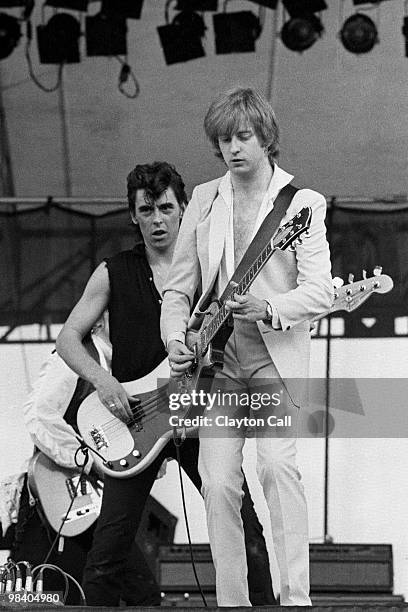 Pete Farndon and James Honeyman-Scott performing with the Pretenders at the Heatwave Festival at Mosport Park near Toronto on August 23, 1980.