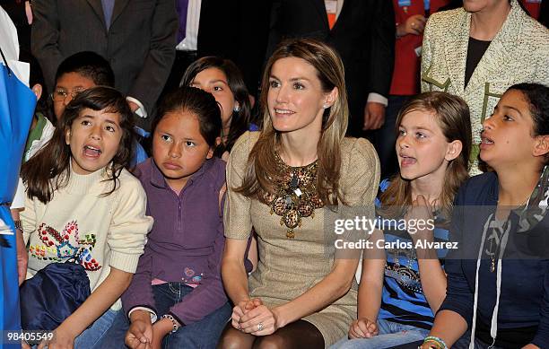 Princess Letizia of Spain attends the Salon de Gourmets international fair at IFEMA on April 12, 2010 in Madrid, Spain.