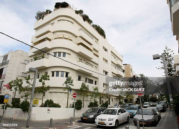 Picture of a Bauhaus-style building in Tel Aviv, on February 22, 2010. Tel Aviv is named the White City for its collection of over 4,000 Bauhaus or...