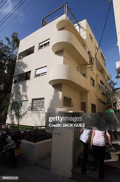 Picture of a Bauhaus-style building in Tel Aviv, on February 22, 2010. Tel Aviv is named the White City for its collection of over 4,000 Bauhaus or...