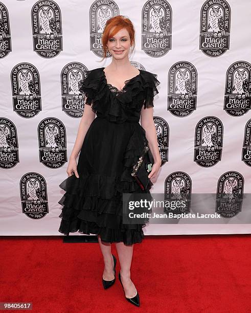 Actress Christina Hendricks attends the 42nd Annual Academy of Magical Arts Awards at Avalon on April 11, 2010 in Hollywood, California.