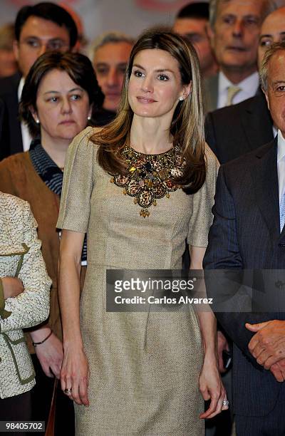 Princess Letizia of Spain attends the Salon de Gourmets international fair at IFEMA on April 12, 2010 in Madrid, Spain.
