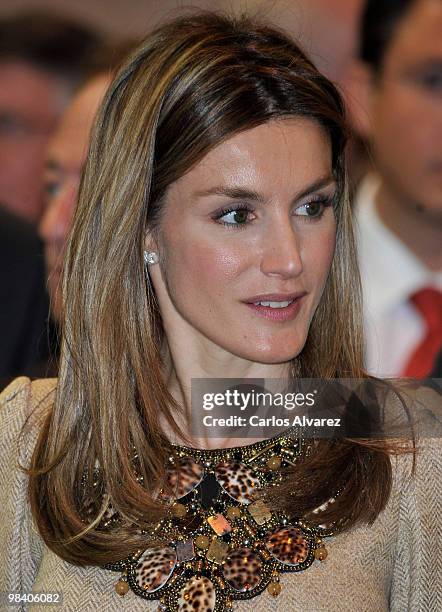 Princess Letizia of Spain attends the Salon de Gourmets international fair at IFEMA on April 12, 2010 in Madrid, Spain.