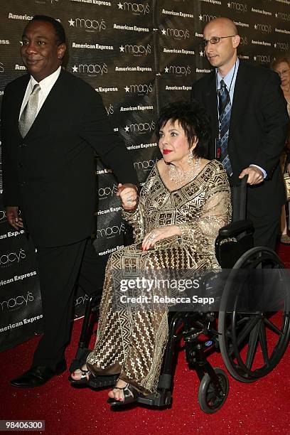 Actress, Dame Elizabeth Taylor arrives at Macy's Passport 2007 Fashion for Compassion event to benefit HIV/AIDS research at Barker Hanger on...