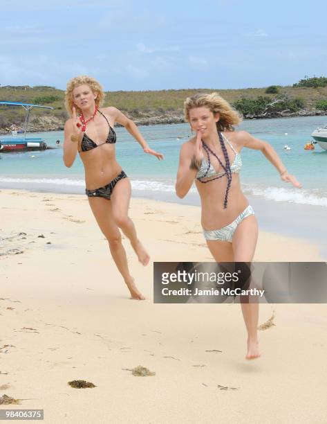 Angel McCord and Annalynne McCord visit the Westin Dawn Beach Hotel in St. Maarten at Tantra Nightclub and Sanctuary on April 10, 2010 in Netherlands...