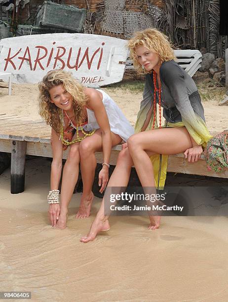 Annalynne McCord and Angel McCord visit the Westin Dawn Beach Hotel in St. Maarten at Tantra Nightclub and Sanctuary on April 10, 2010 in Netherlands...
